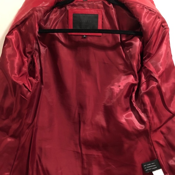 Red Leather Avanti Jacket - Picture 6 of 8